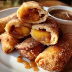 10-Minute Peach Cobbler Egg Rolls: Sweet Magic in Every Bite 11 PEACH COBBLER EGG ROLLS