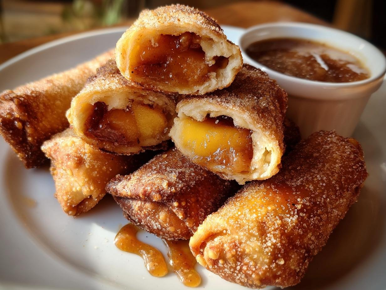 10-Minute Peach Cobbler Egg Rolls: Sweet Magic in Every Bite