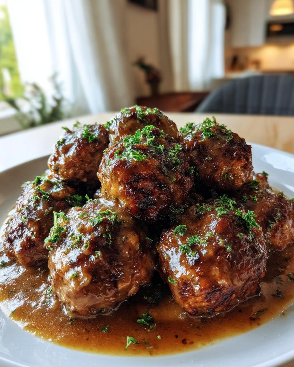 Salisbury Steak Meatballs - detail 2