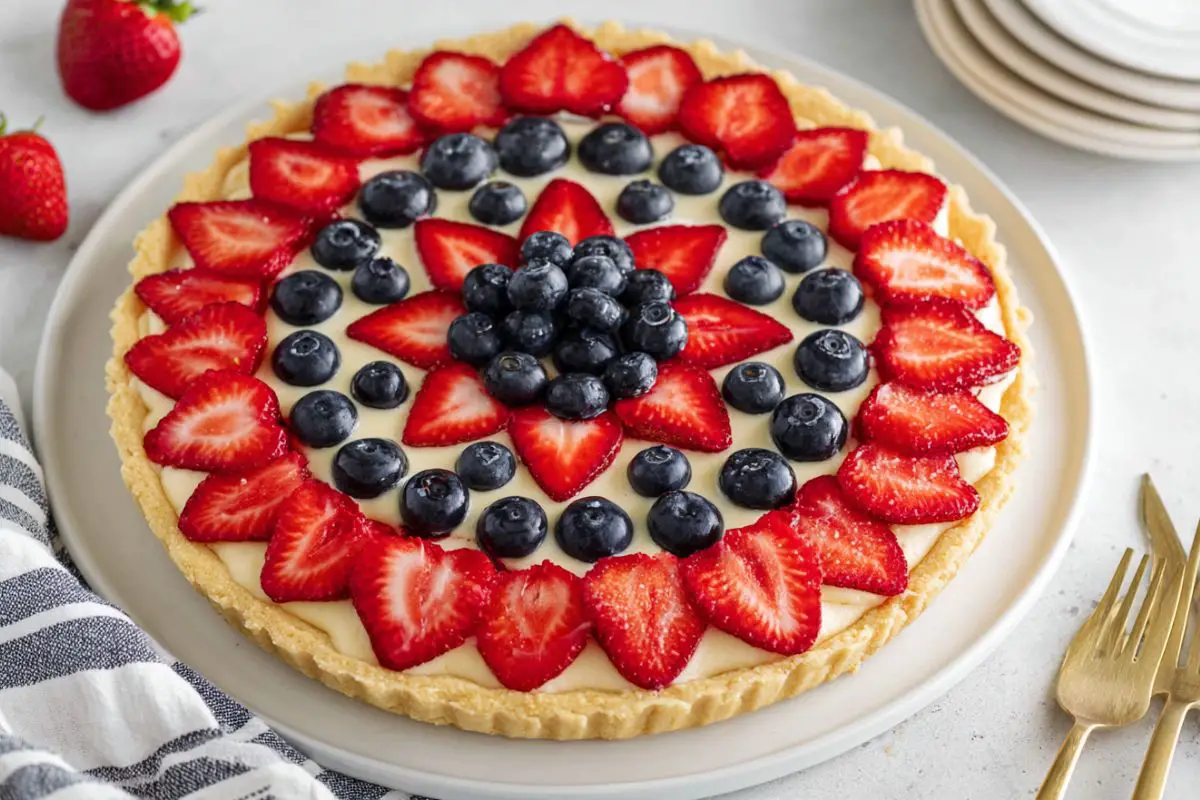 4th of July Fruit Pizza recipe