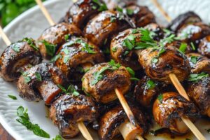 Garlic Grilled Mushroom Skewers – Easy, Smoky, and Packed with Flavor 2 Balsamic Garlic Grilled Mushroom SkewersPoke Cake recipe