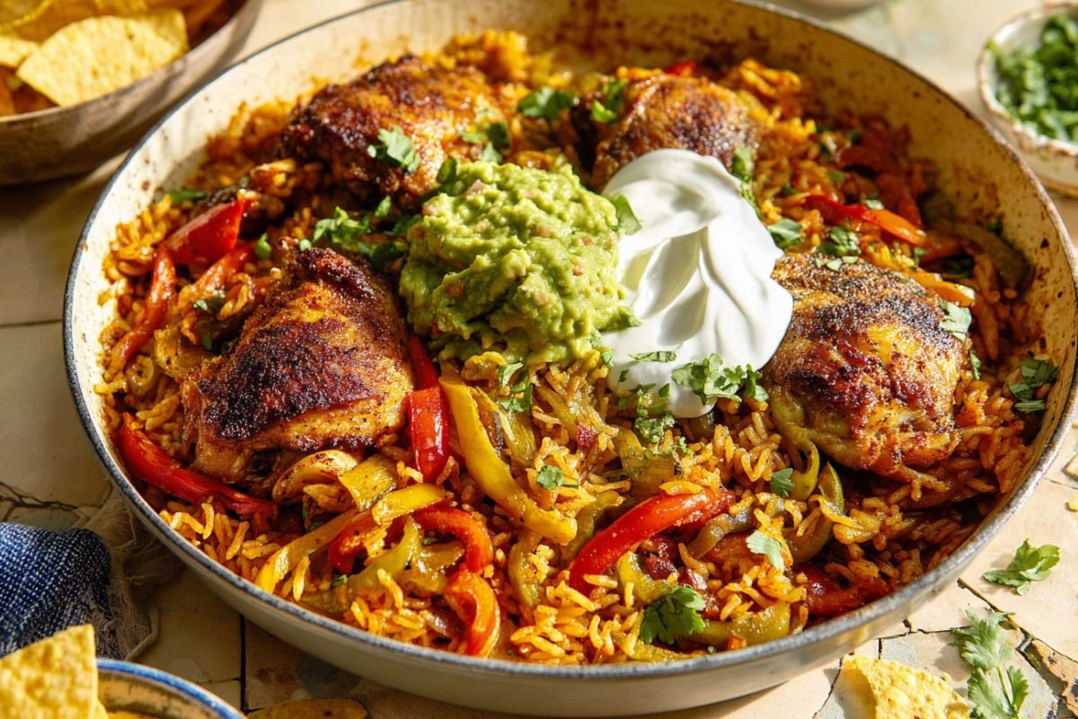 Chicken and Rice Taco Skillet
