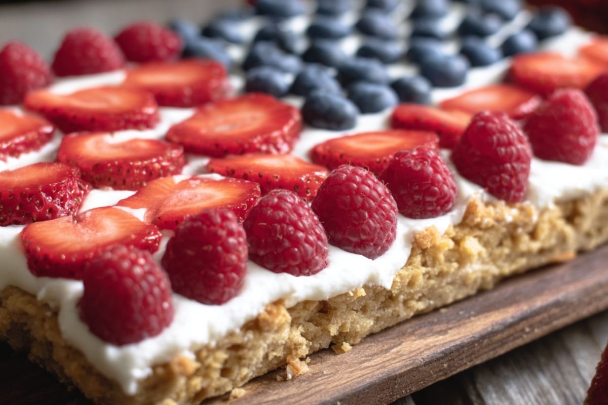 Healthy 4th of July Cookie Cake