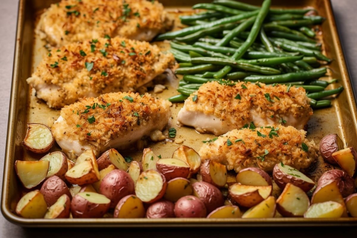 Parmesan Crusted Chicken Sheet Pan Dinner 3 Parmesan Crusted Chicken Sheet Pan Dinner