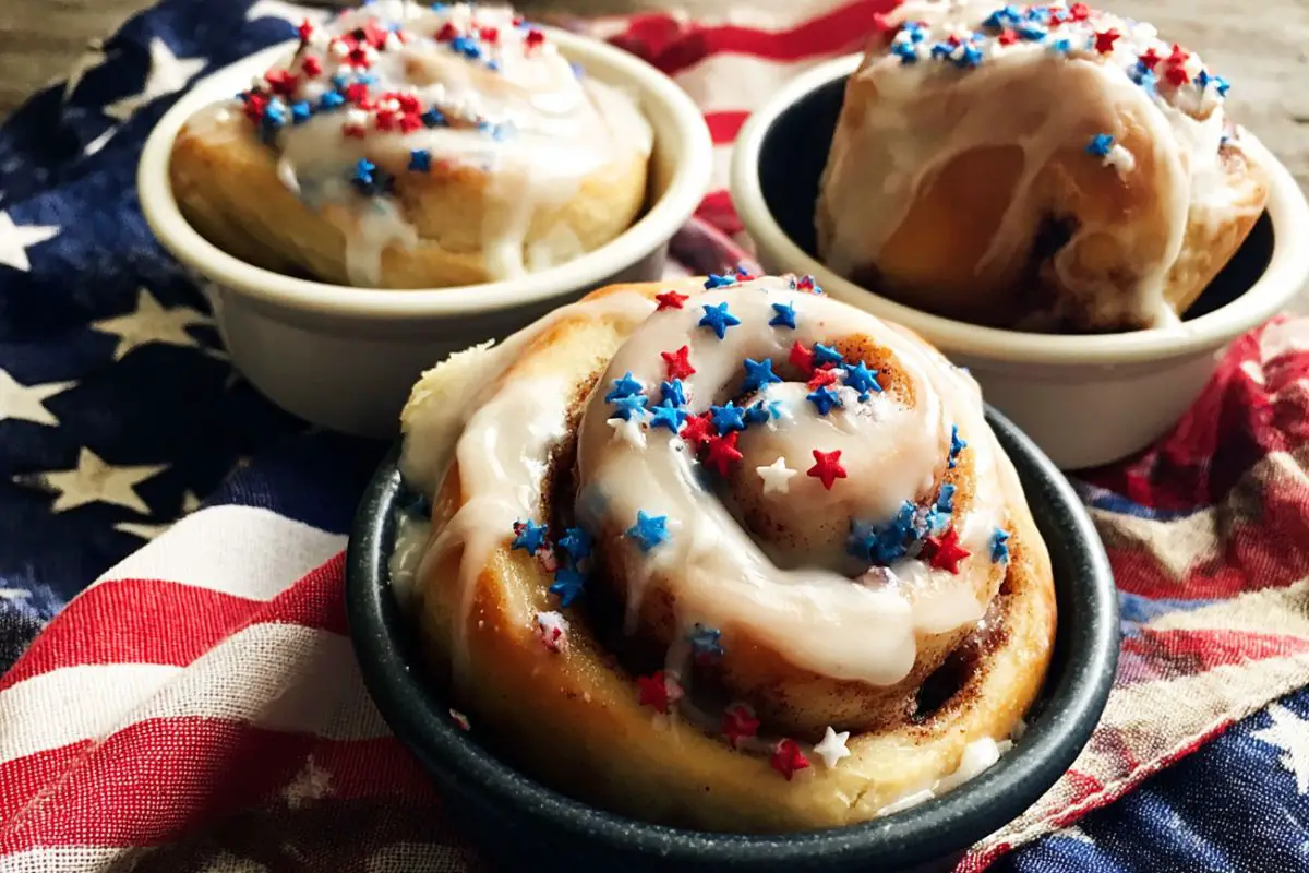 Patriotic Berry Sweet Rolls recipe