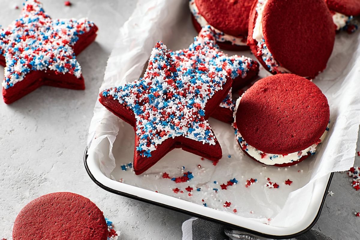 Patriotic Ice Cream Sandwiches