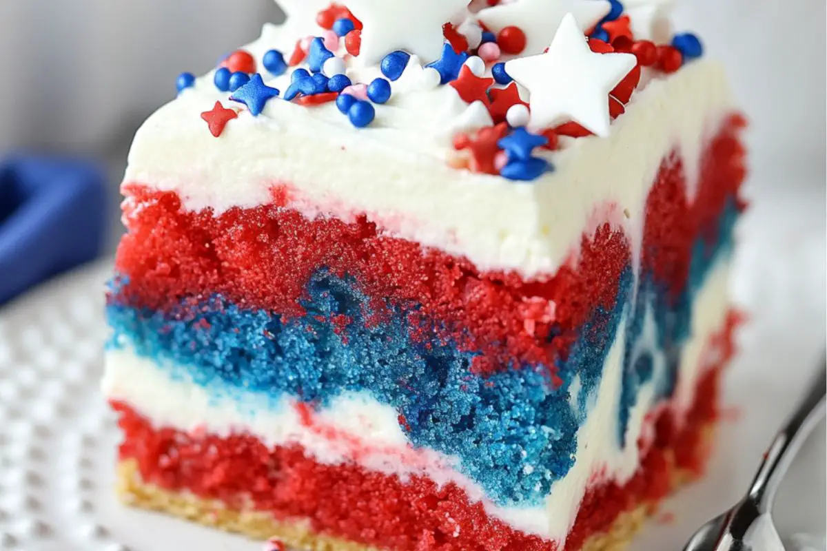 Patriotic Poke Cake 2 Patriotic Poke Cake recipe
