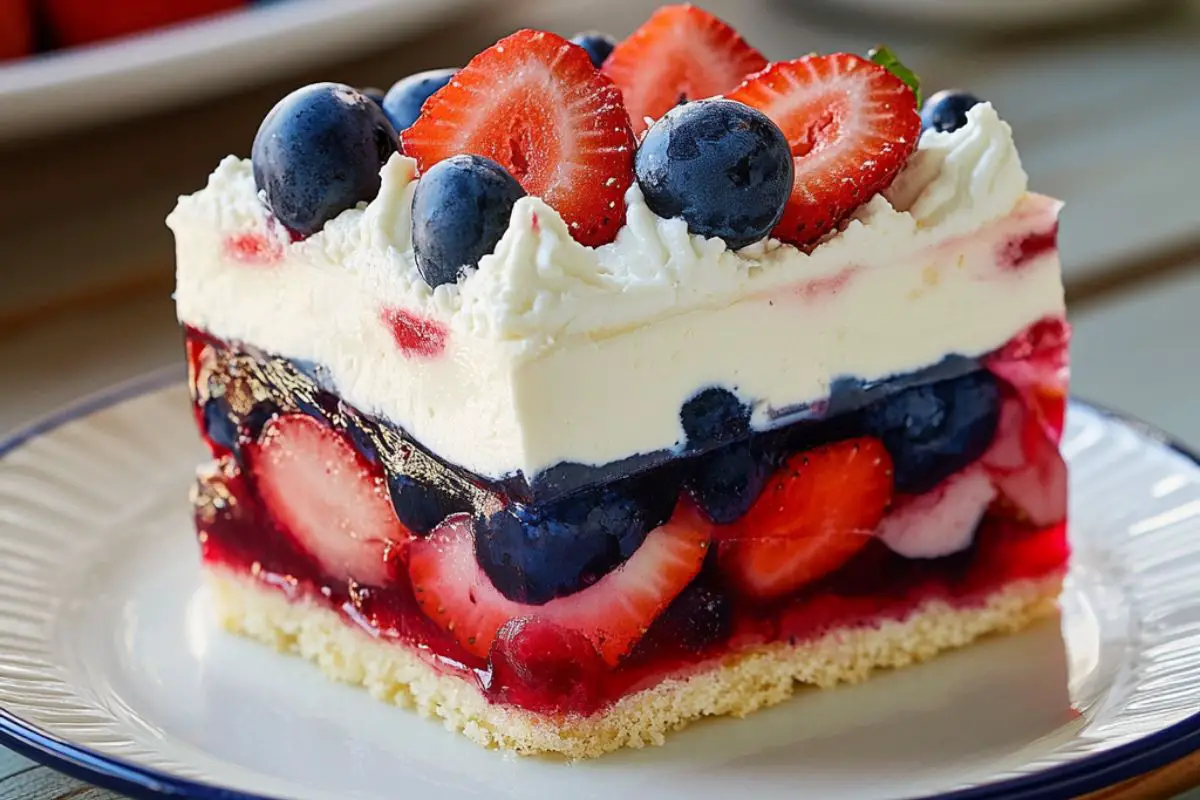 Red, White, and Blue Berry Dessert