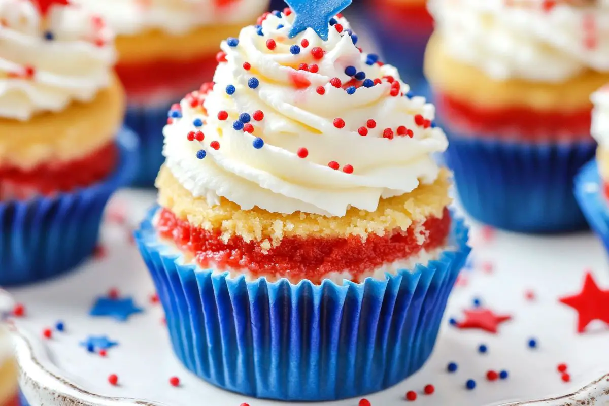 Red White and Blue Mini Cheesecakes
