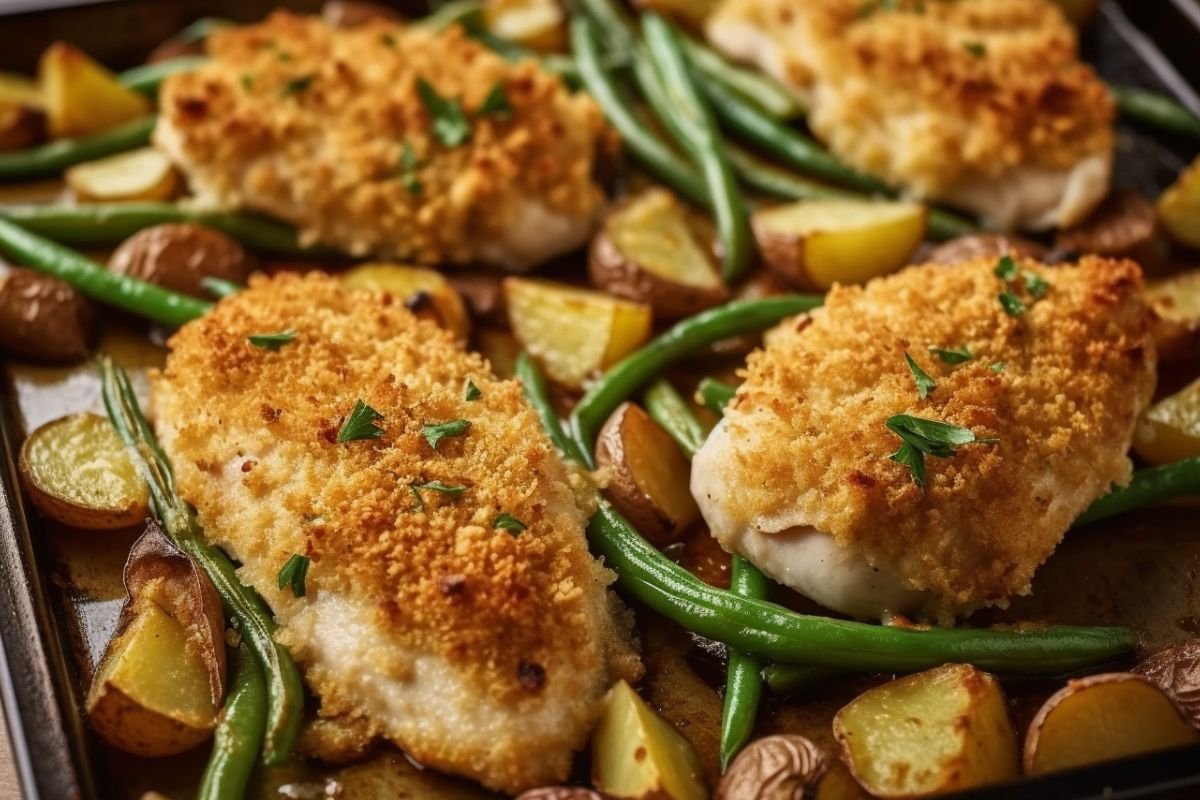 Sheet Pan Parmesan Crusted Chicken