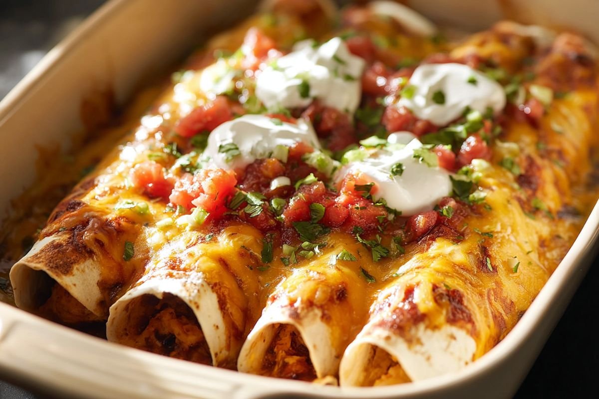 Slow Cooked Chicken Enchiladas