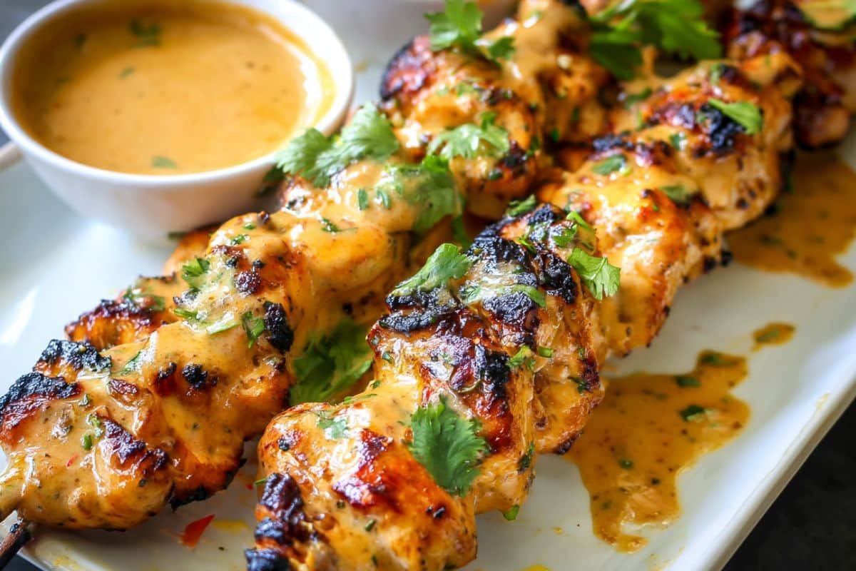 Bang Bang Chicken Skewers