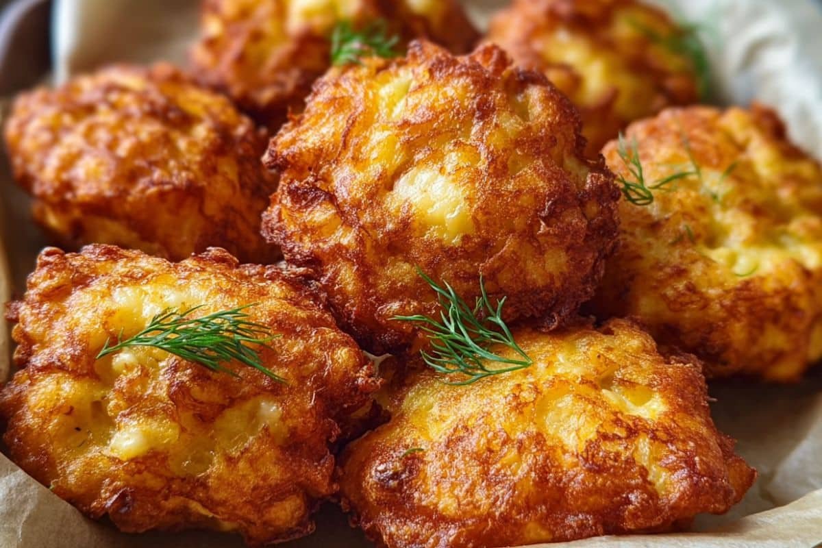 Cheesy Chicken Fritters