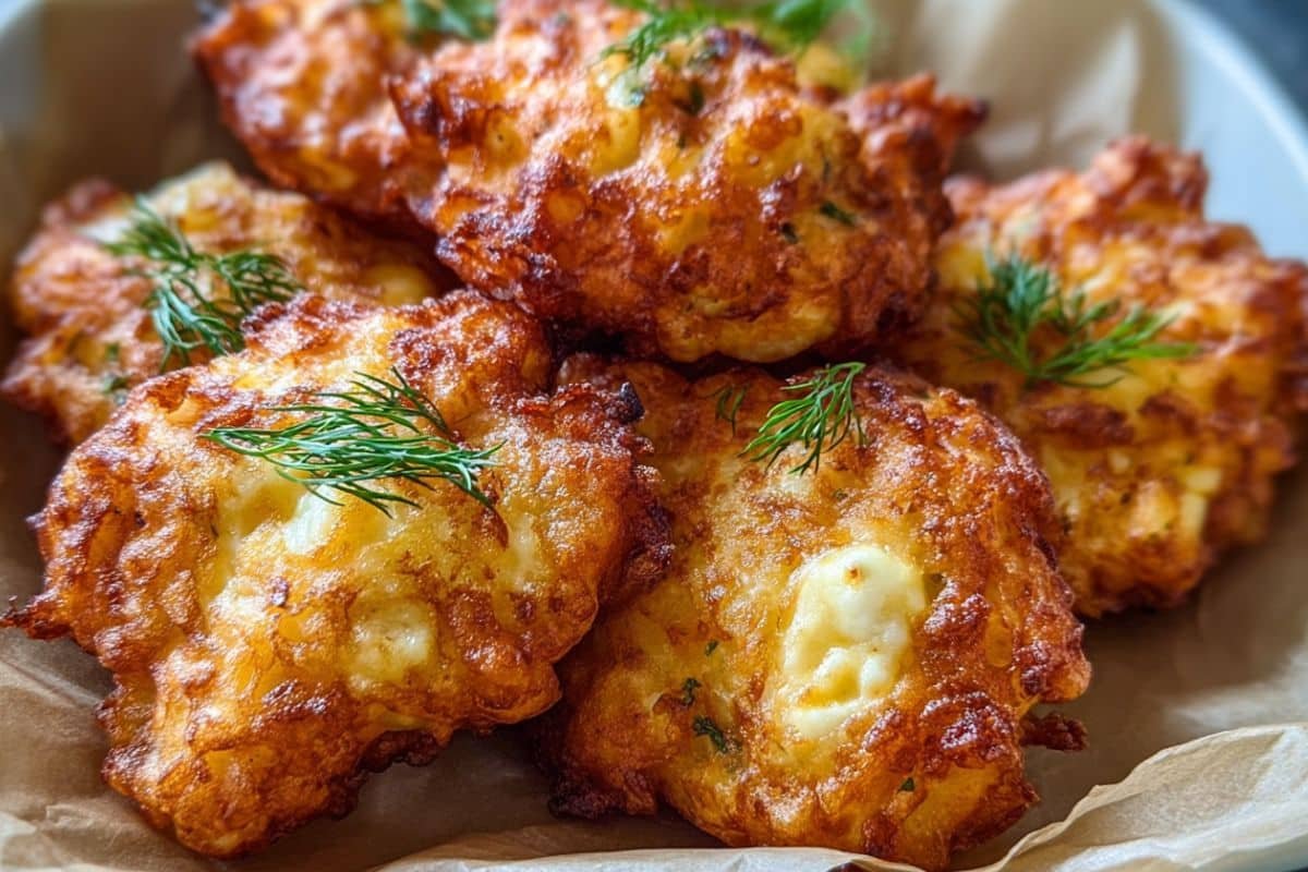 Cheesy Chicken Fritters