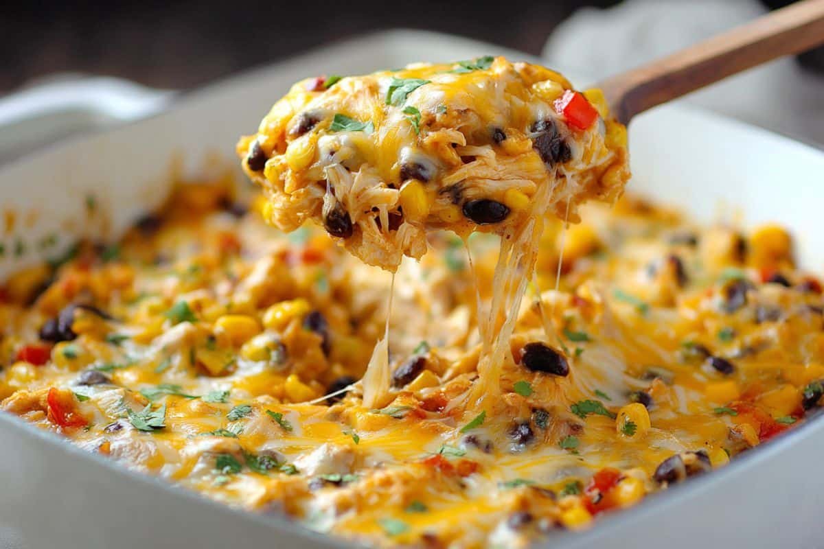 Cheesy Enchilada Rice Skillet