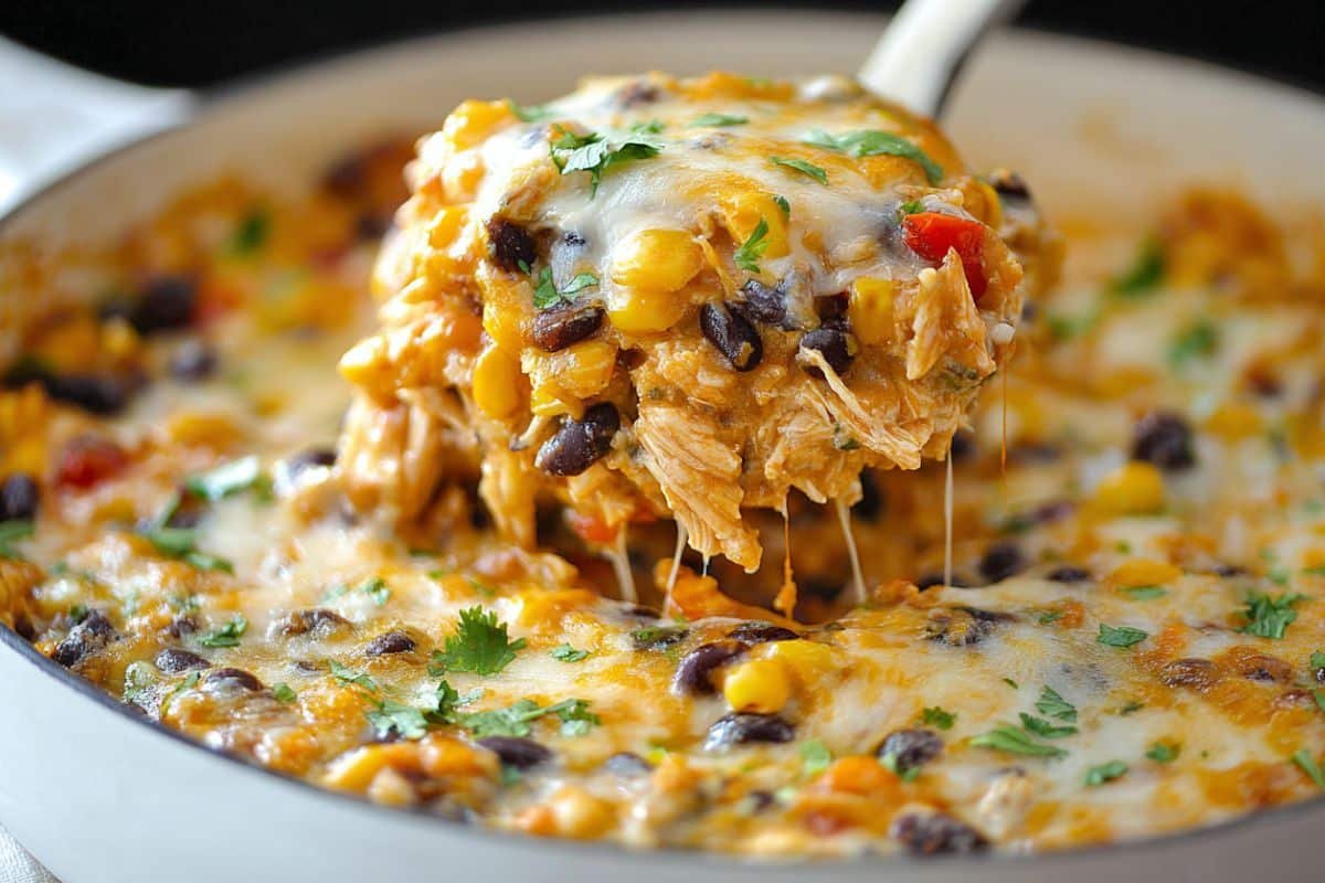 Cheesy Enchilada Rice Skillet