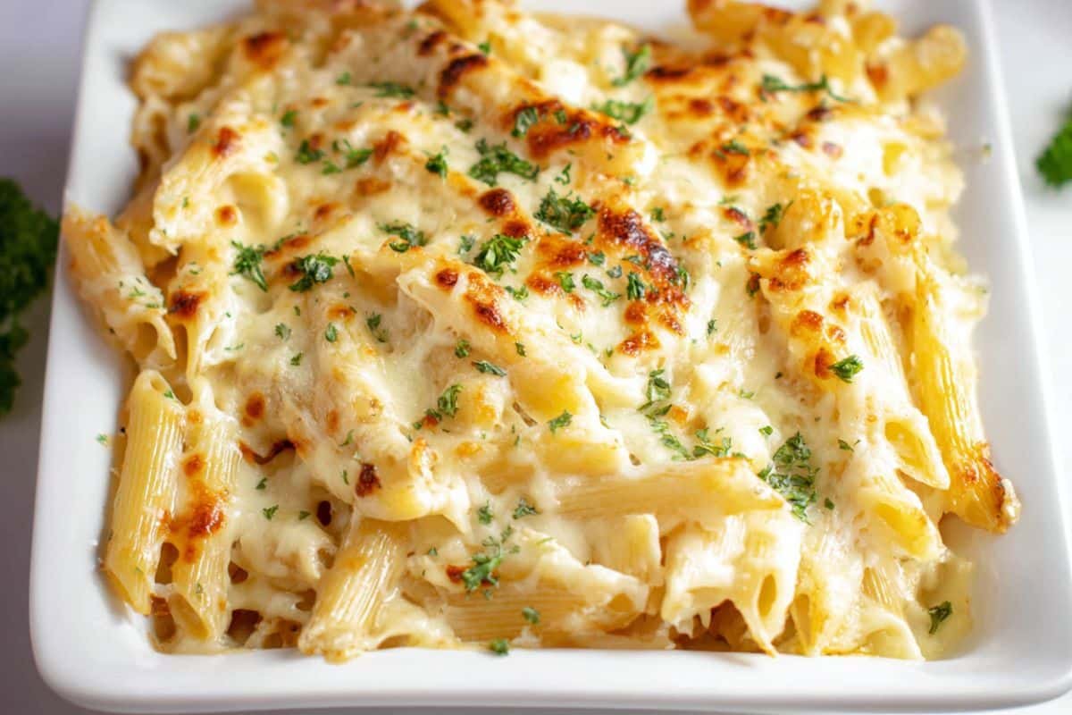 Chicken Alfredo Bake