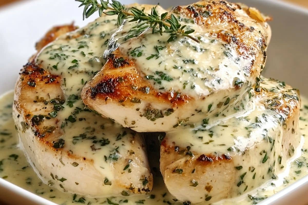 Creamy Boursin Chicken Garlic Herbs