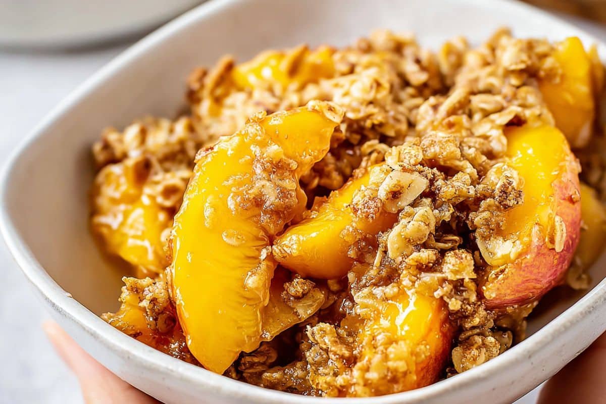 Easy Honey Peach Crisp