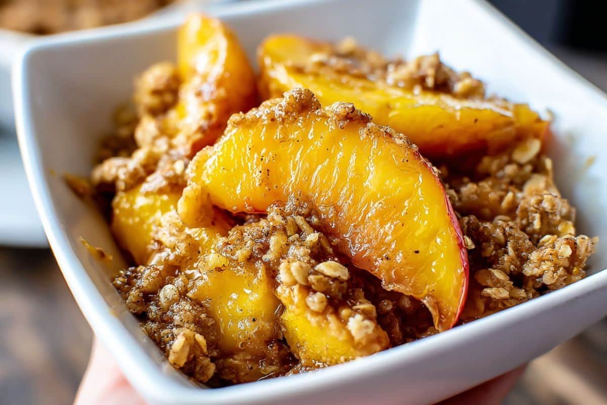 Easy Honey Peach Crisp 4 Easy Honey Peach Crisp