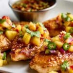 Grilled Hot Honey Chicken with Fresh Peach Salsa 5 Grilled Hot Honey Chicken with Fresh Peach Salsa recipe