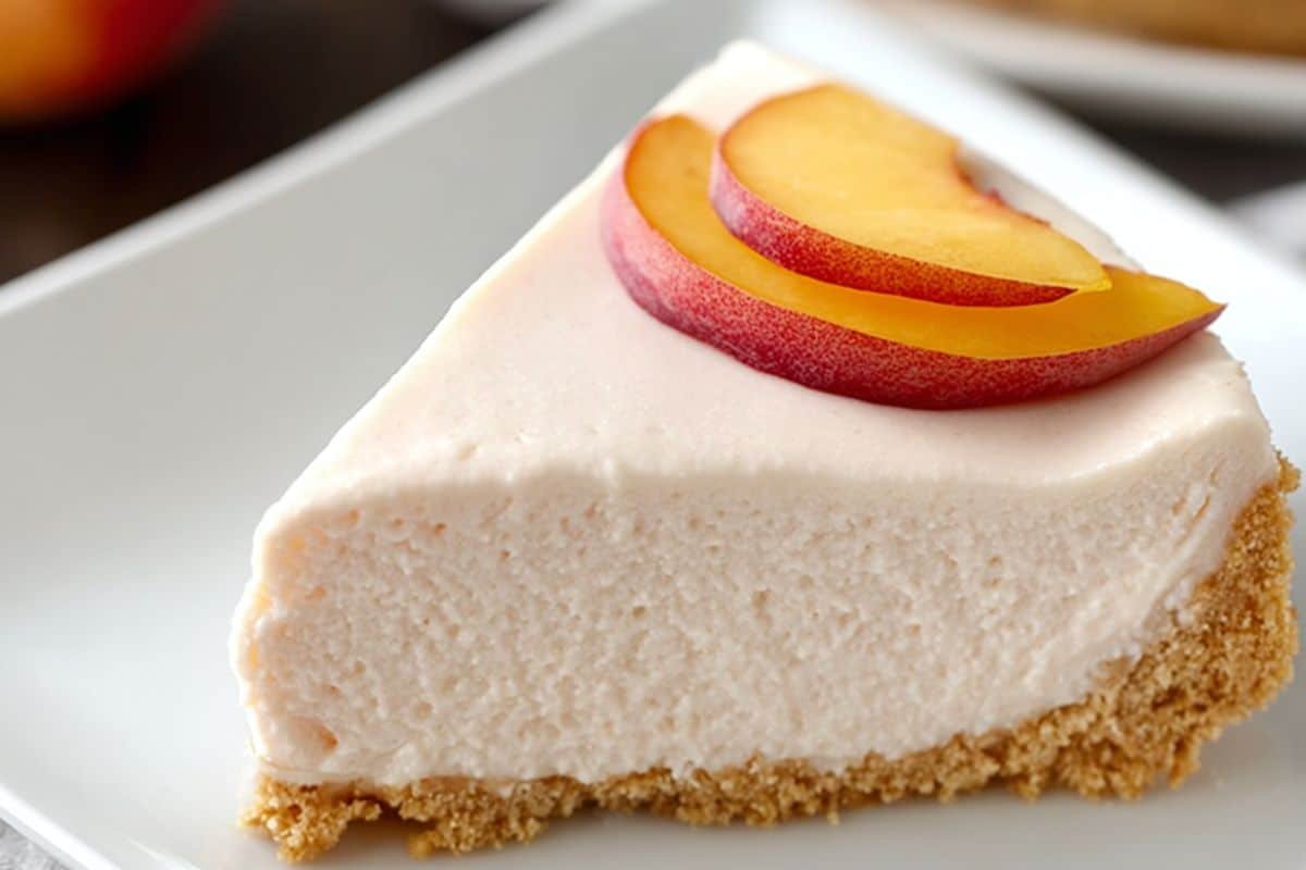 No-Bake Peach Cheesecake