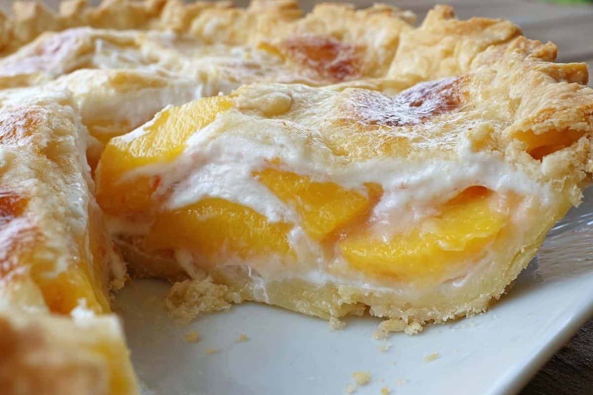 Old‎-Fashioned Peach Cream Pie