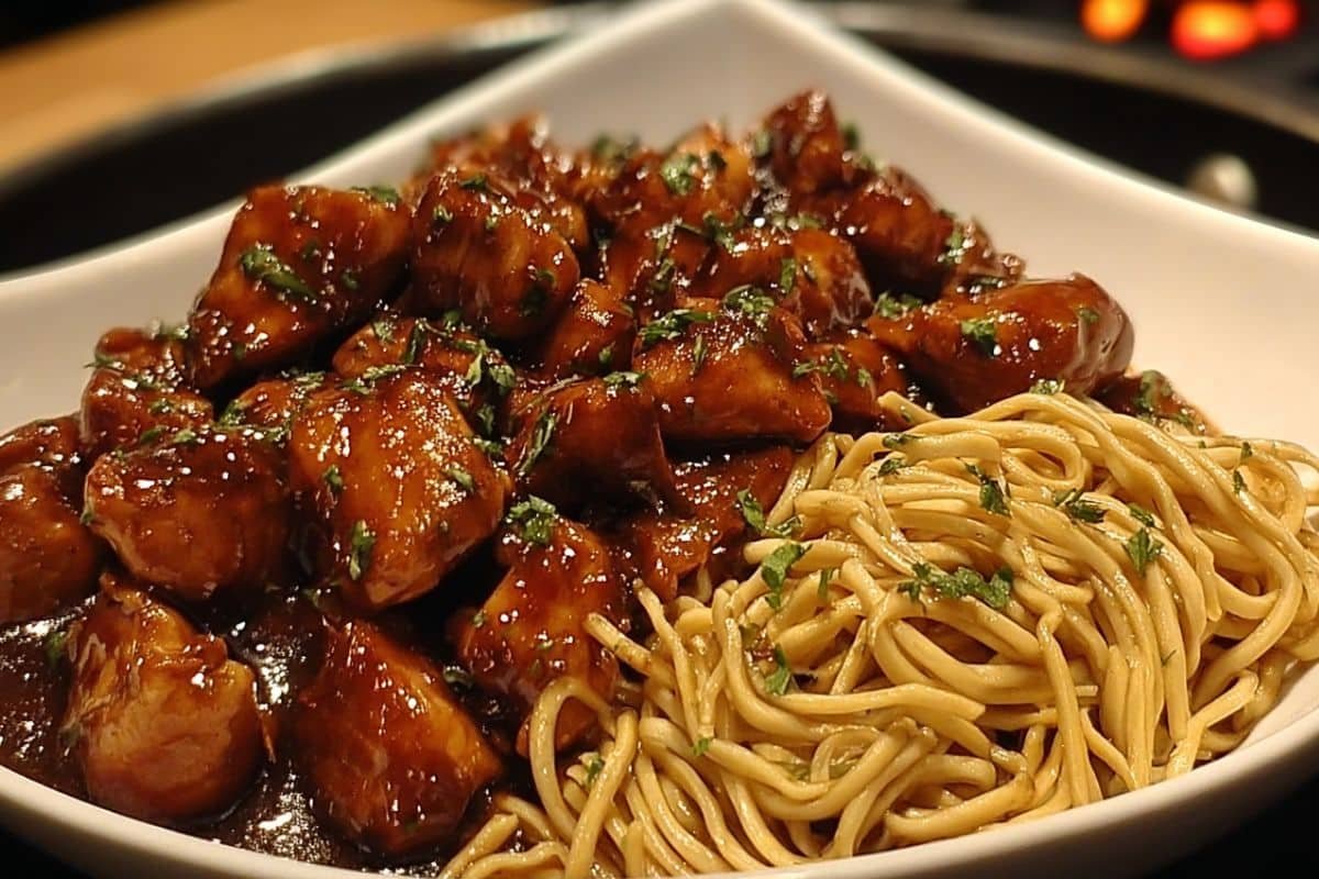 One-Pot Honey Garlic Chicken and Noodles
