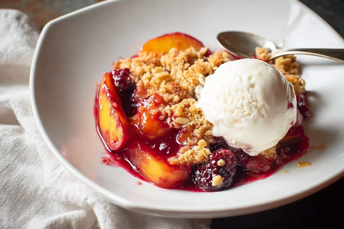 Peach & Blueberry Cobbler