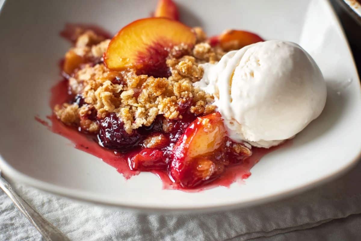 Peach & Blueberry Cobbler 3 Peach & Blueberry Cobbler