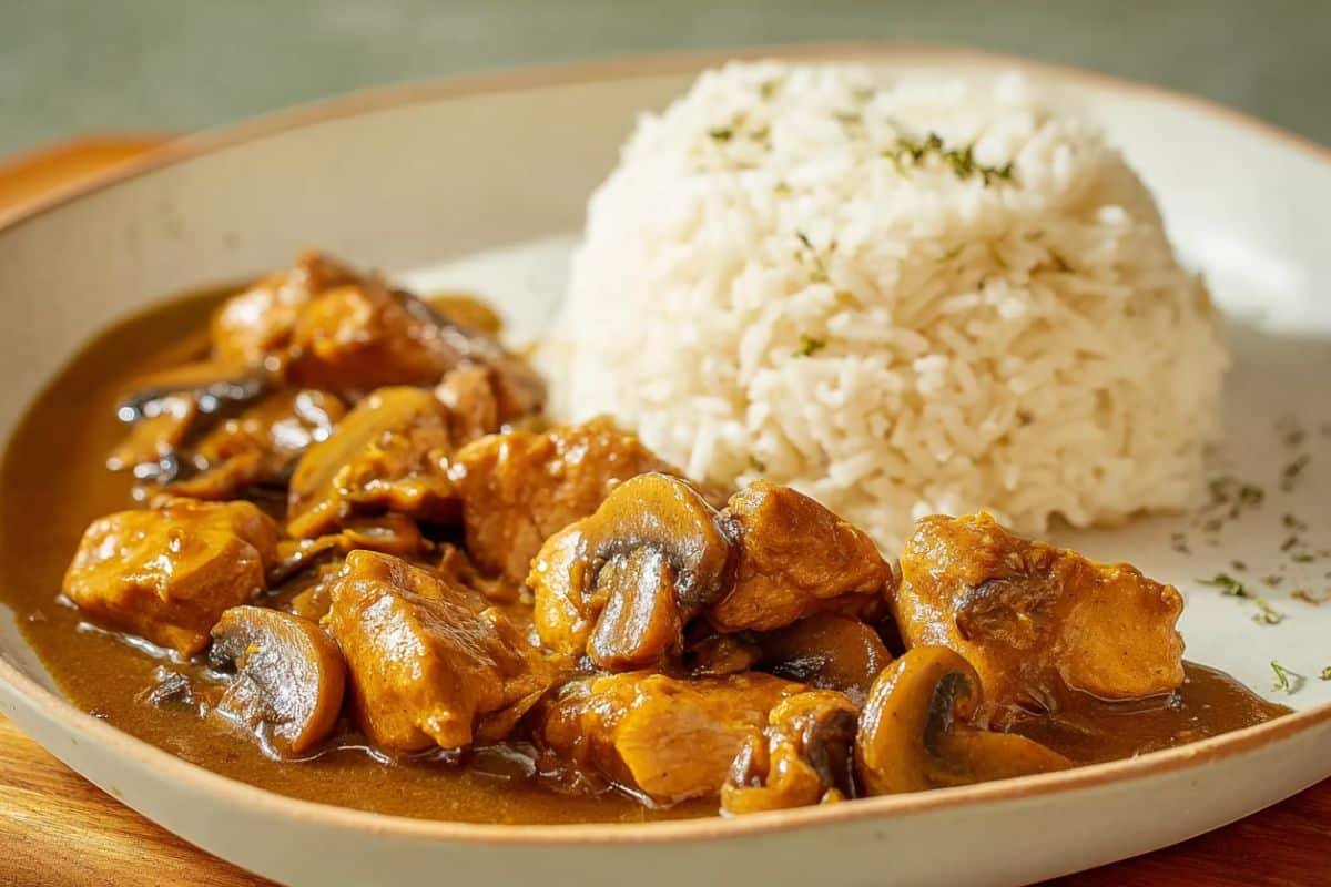 Slow Cooker Beef Tips and Gravy