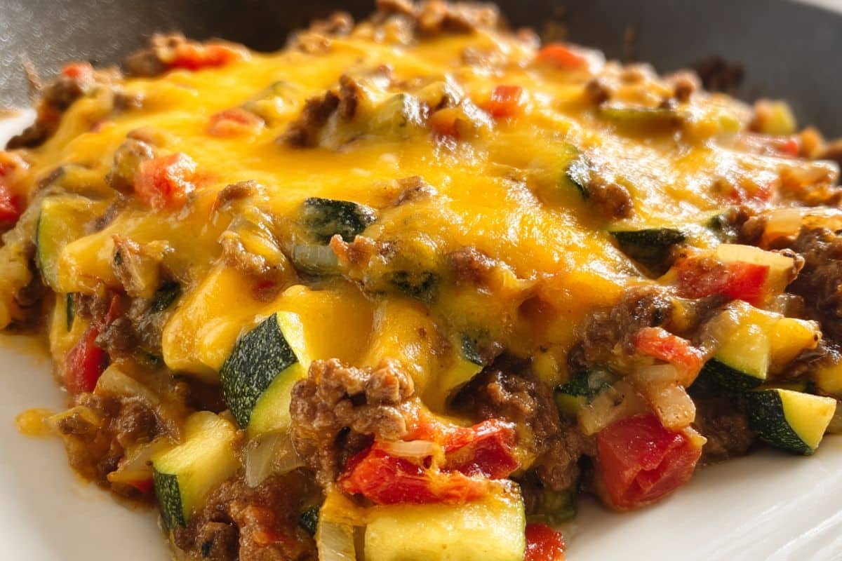 Zucchini Ground Beef Casserole recipe