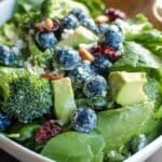 Blueberry Broccoli Spinach Salad 5 Blueberry Broccoli Spinach Salad recipe