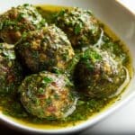 Chicken Meatballs with Molokhieh, Garlic, and Cilantro 5 Chicken Meatballs with Molokhieh recipe