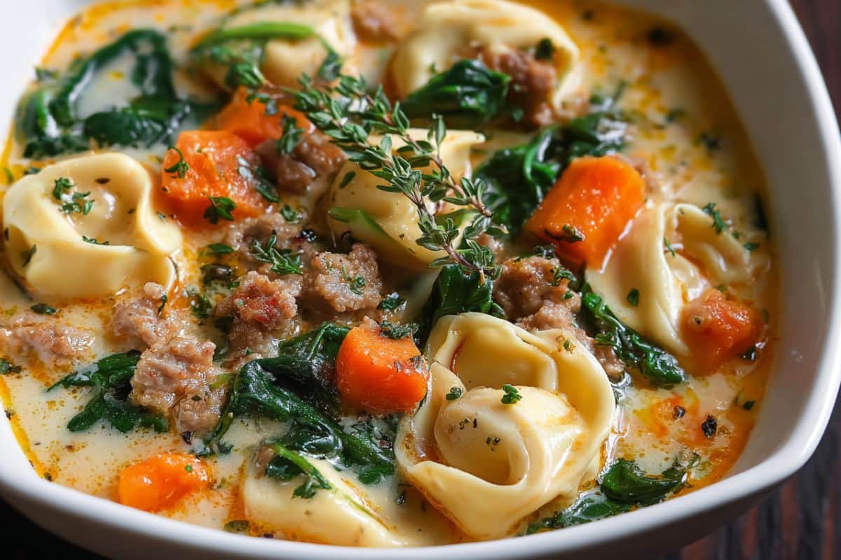 Creamy Sausage Tortellini Soup