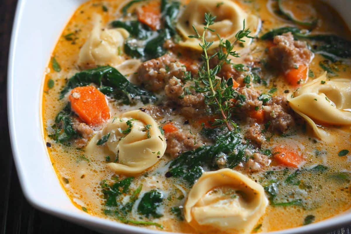 Creamy Sausage Tortellini Soup