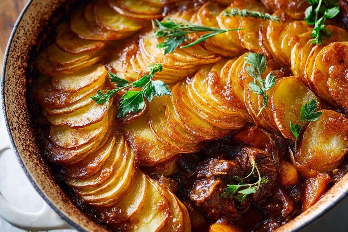 Crispy Potato-Topped Beef Stew