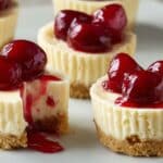 Easy Mini Cherry Cheesecakes Recipe 5 Easy Mini Cherry Cheesecakes recipe