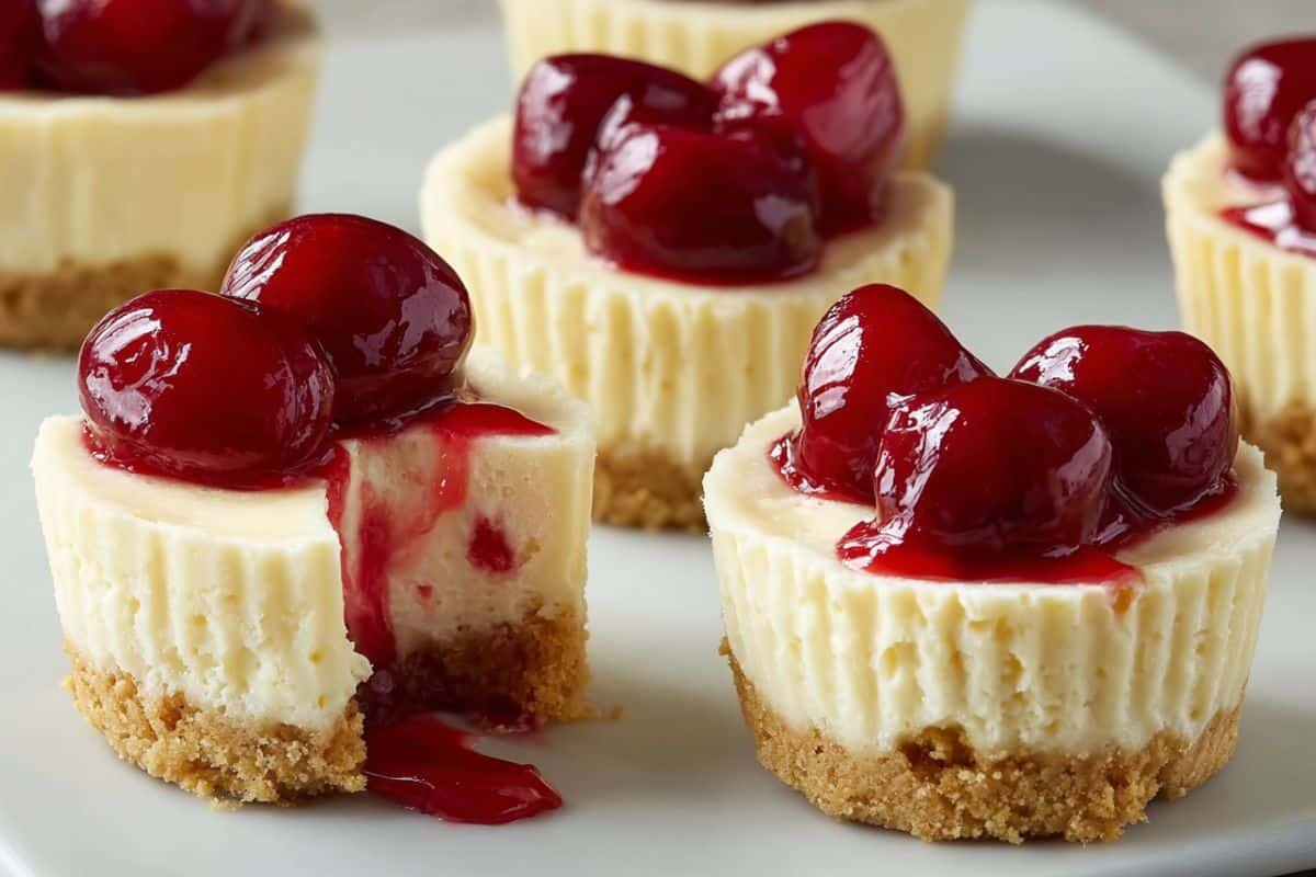 Easy Mini Cherry Cheesecakes Recipe