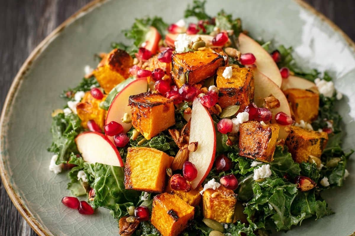 Fall Harvest Salad with Butternut Squash and Apple