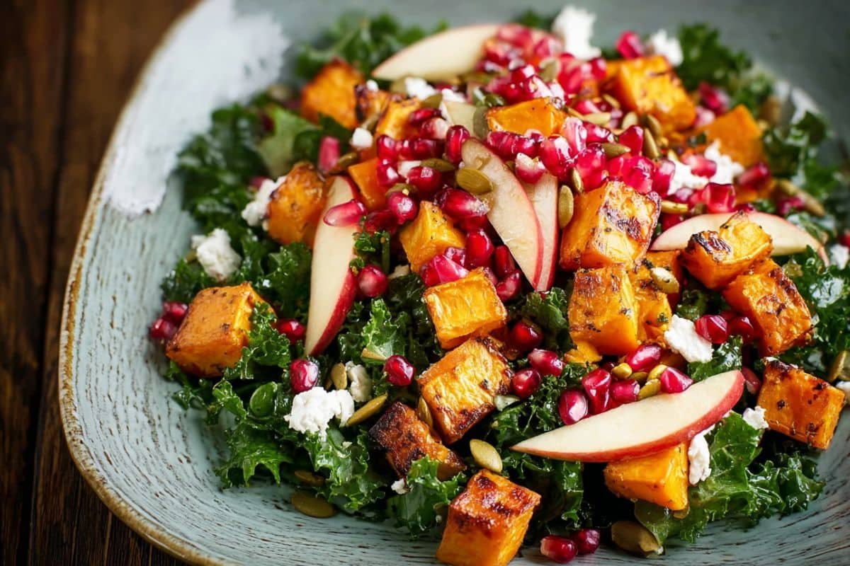 Fall Harvest Salad with Butternut Squash and Apple