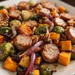 Fall Veggie Sheet Pan Dinner with Maple Mustard Sauce 5 Fall Veggie Sheet Pan Dinner recipe