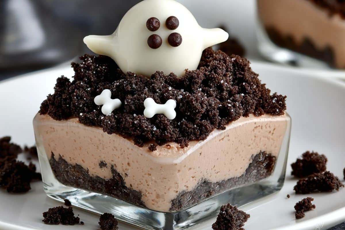 Ghostly Chocolate Greek Yogurt Parfaits