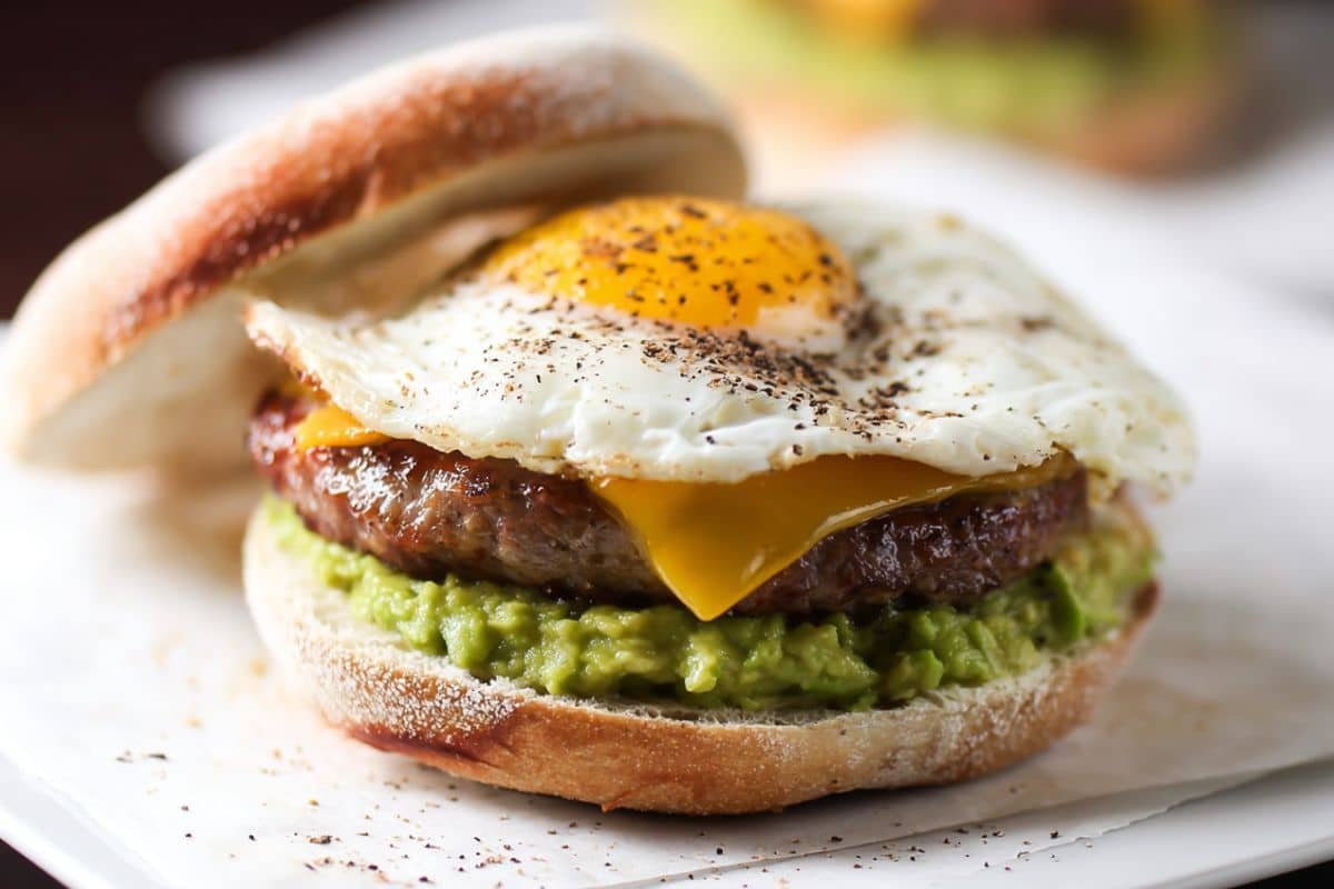 Homemade Turkey Sausage Breakfast Sandwich