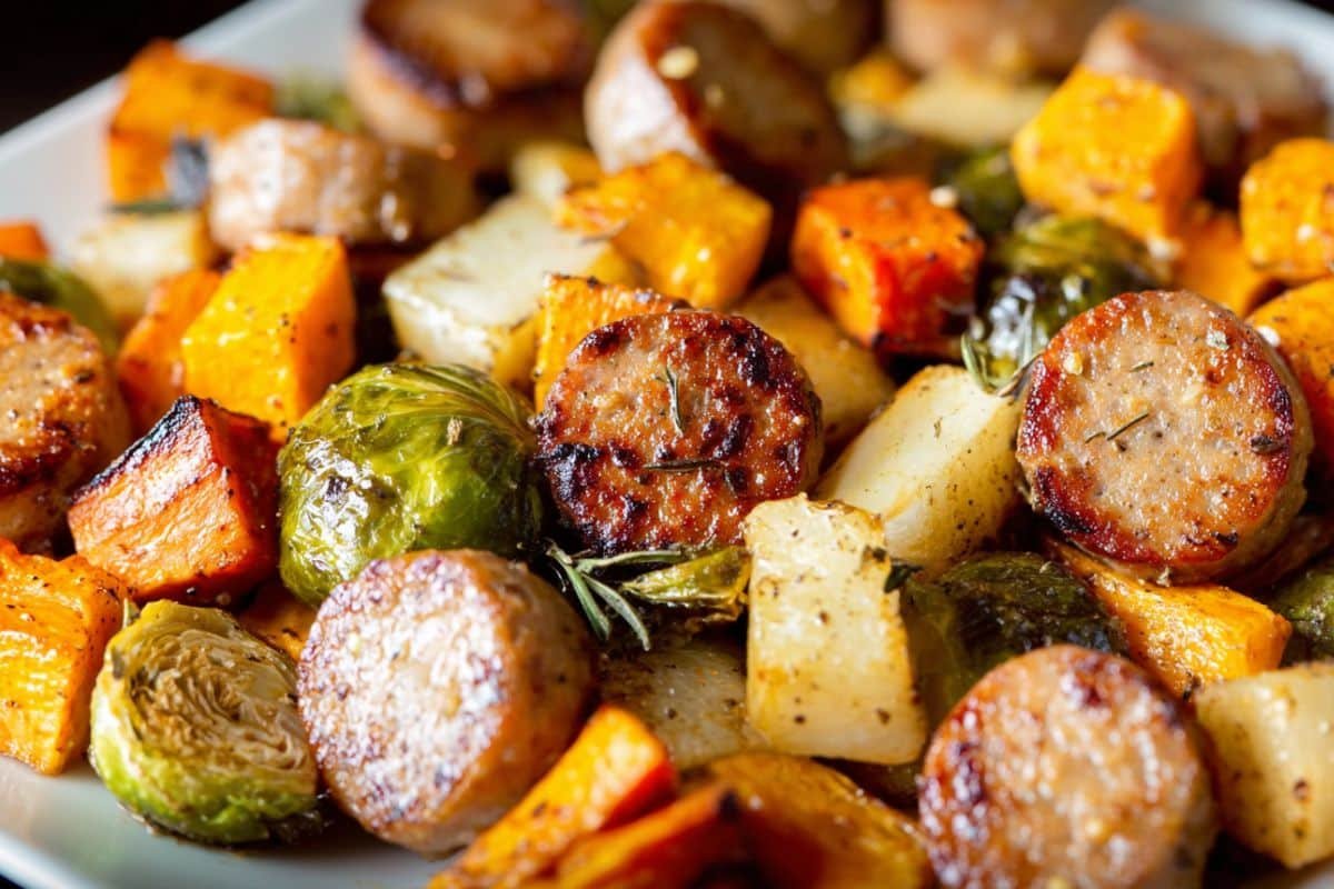 Maple Dijon Sausage and Veggies