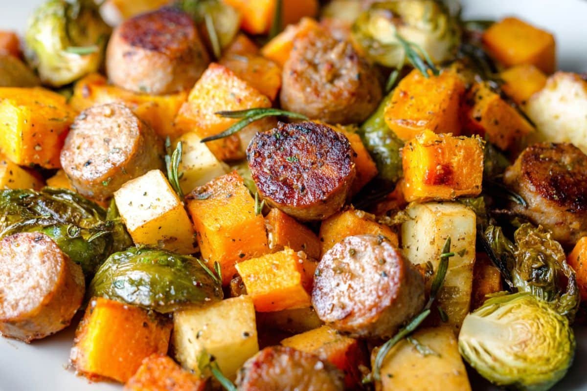 Maple Dijon Sausage and Veggies