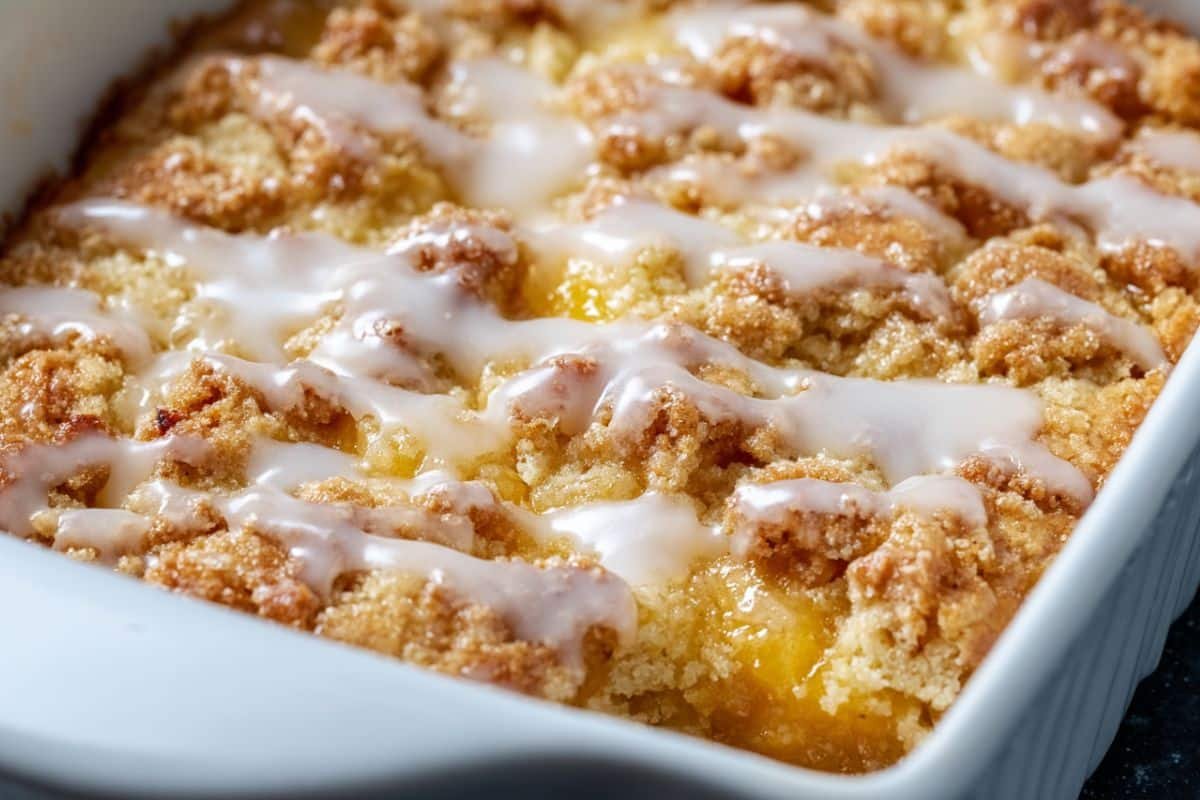 Peach Crumble Shortbread Bars