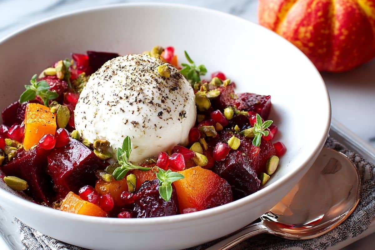 Roasted Beet Salad with Burrata