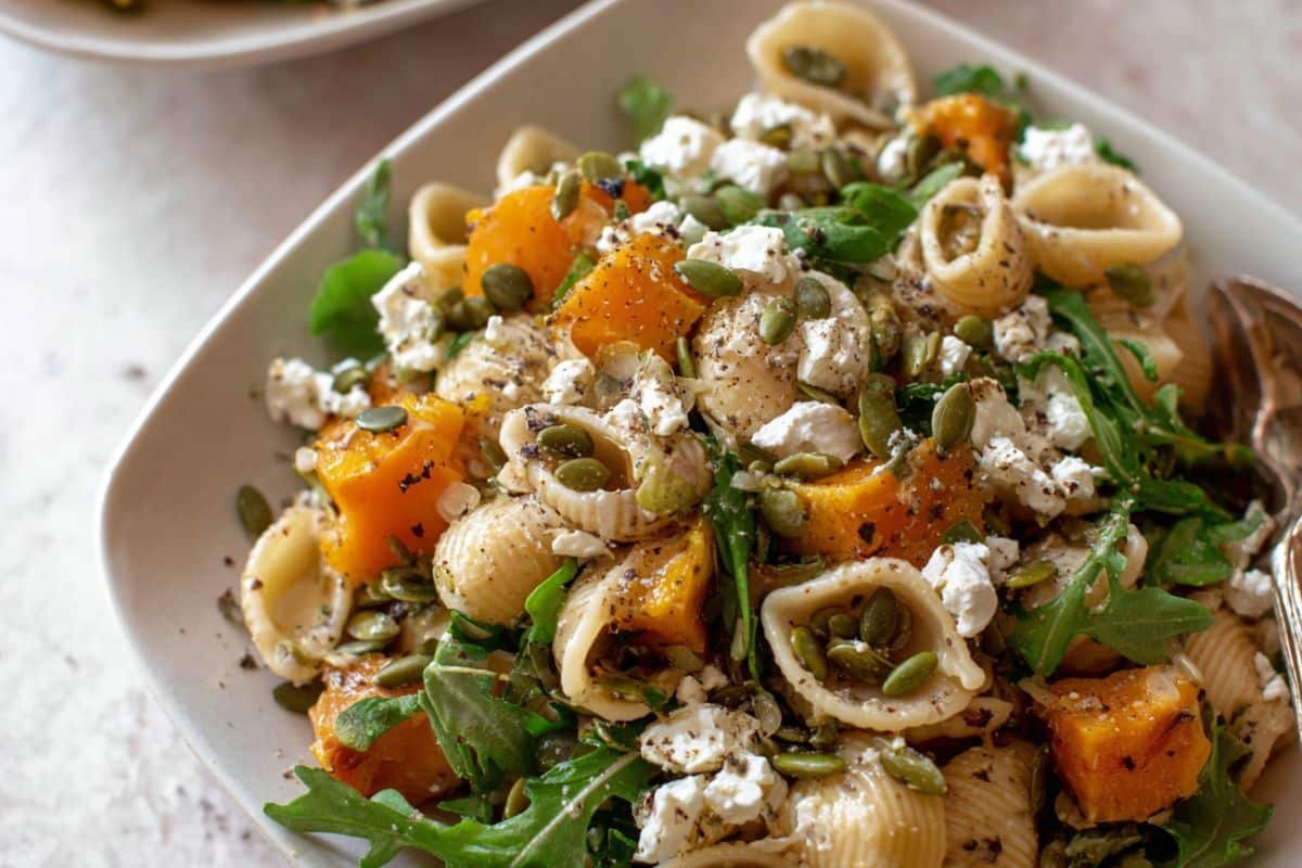 Autumn Pasta Salad with Maple Vinaigrette