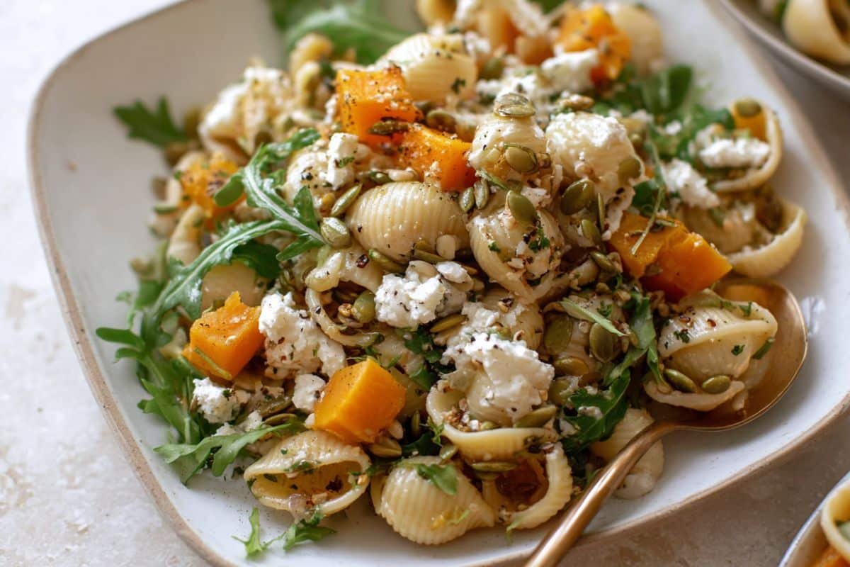 Autumn Pasta Salad with Maple Vinaigrette